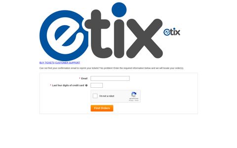 Retrieve Tickets - Etix.com