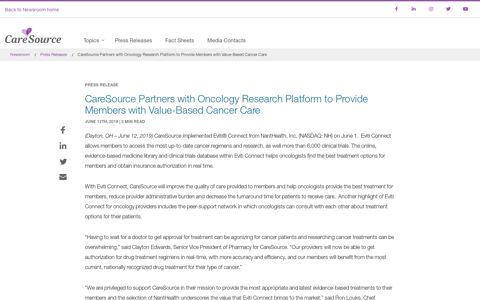 CareSource Partners with Oncology Research Platform to ...