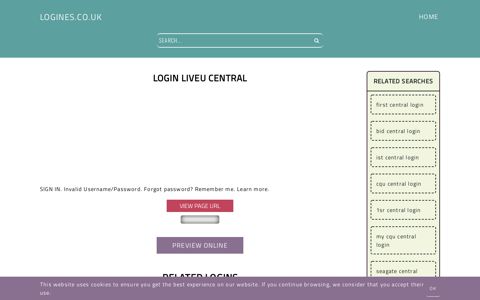 Login LiveU Central - General Information about Login