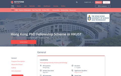 Hong Kong PhD Fellowship Scheme in HKUST, Hong Kong ...
