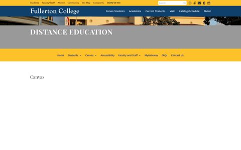 Canvas - Fullerton College Distance Education