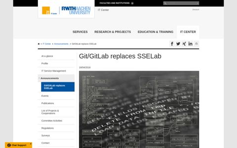 Git/GitLab replaces SSELab - RWTH AACHEN UNIVERSITY ...