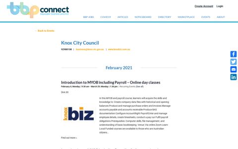 Knox City Council » BBP Connect