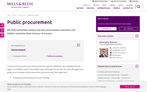 Public procurement | Legal advice | Mills & Reeve