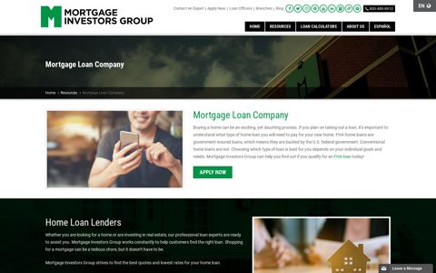 Mortgage Loan Company | Mortgage Investors Group