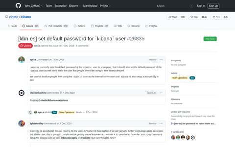 [kbn-es] set default password for `kibana` user · Issue #26835 ...