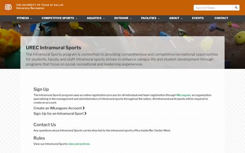 Intramurals - Competitive Sports - University Recreation - The ...