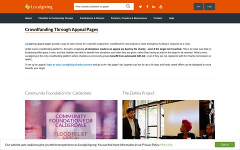 Appeal Pages | Localgiving