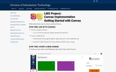 Getting Started with Canvas - Cal State Fullerton