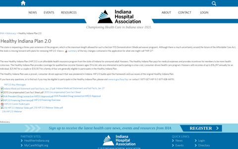 Healthy Indiana Plan 2.0 - Indiana Hospital Association