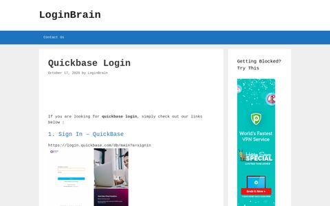 Quickbase - Sign In - Quickbase - LoginBrain