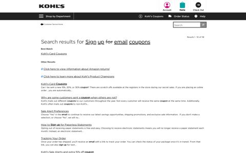 Search results for Sign up for email coupons - Find Answers