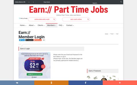 Work online from Home - Login - login - Earn:// Part Tme Jobs
