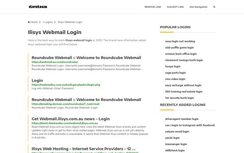 Ilisys Webmail Login ❤️ One Click Access - iLoveLogin