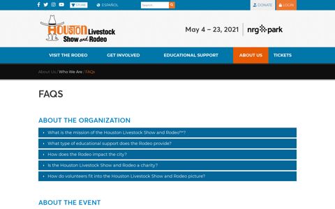 FAQs - Houston Livestock Show and Rodeo