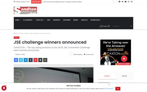 JSE challenge winners announced - Sandton Chronicle