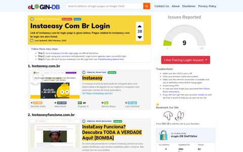 Instaeasy Com Br Login - A database full of login pages from all over ...