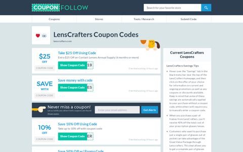 Lenscrafters.com Coupon Codes 2020 (50% discount ...
