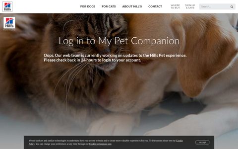 Login to Your Hillspet.com Account | Hill's Pet