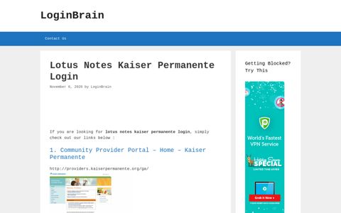 Lotus Notes Kaiser Permanente - Community Provider Portal ...