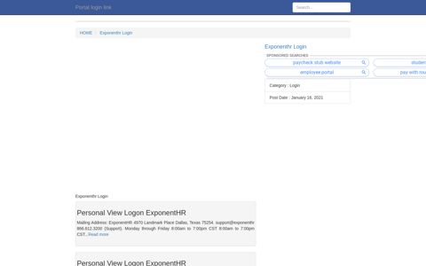 Exponenthr Login | Instans Login - Portal login link