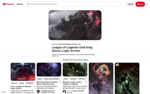 League of Legends God King Darius Login Screen - Pinterest