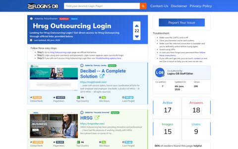 Hrsg Outsourcing Login - Logins-DB