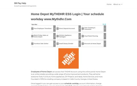 Home Depot MyTHDHR ESS Login | Your schedule workday ...
