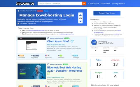 Manage Ixwebhosting Login - Logins-DB