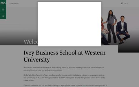 BCG at University of Western Ontario: Richard Ivey School of ...