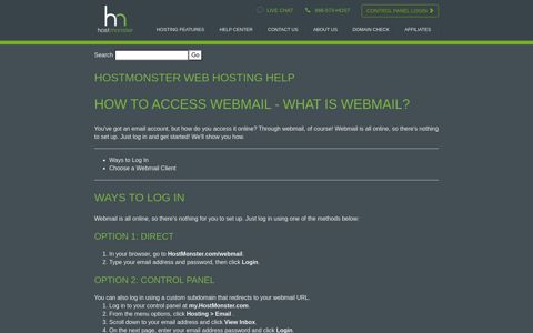 How To Access Webmail - What Is Webmail? - HostMonster