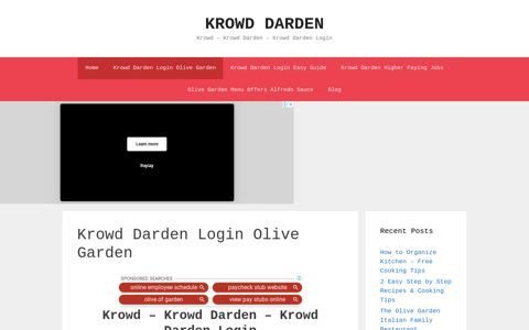 Krowd - Krowd Darden - Krowd Darden Login - Olive Garden