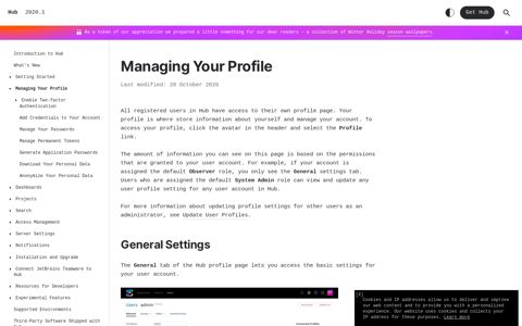 Managing Your Profile - Help | Hub - JetBrains