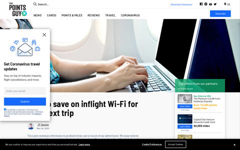 Save on inflight Wi-Fi by buying passes before your flight