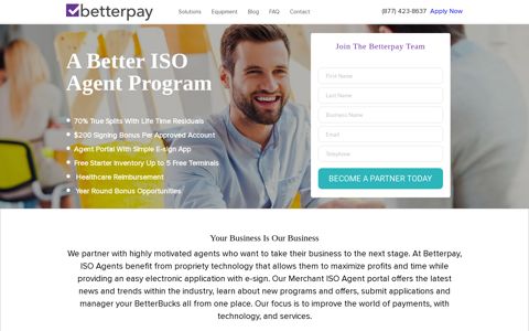 Merchant Services ISO Agent Sales Program - Betterpay
