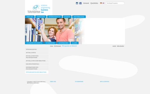 Öffnungszeiten der Bibliothek - Hochschule Aschaffenburg