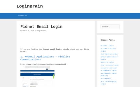 Fidnet Email - Webmail Applications - Fidelity Communications