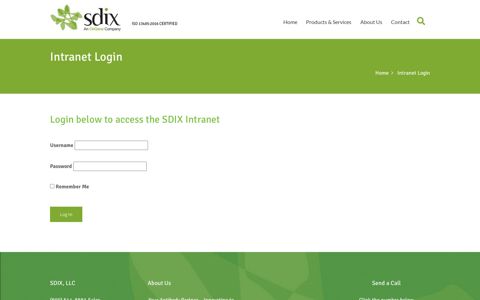 Intranet Login | SDIX, LLC