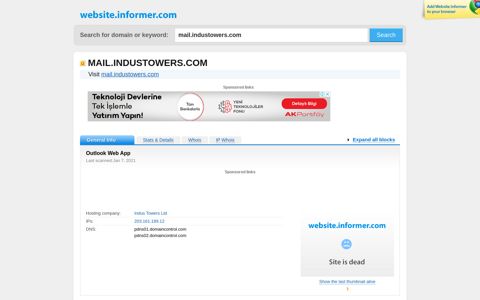 mail.industowers.com at WI. Outlook Web App