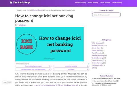 How to change icici net banking password - The Bank Help