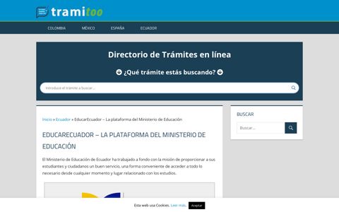 EducarEcuador >> La Plataforma del Ministerio de Educación.