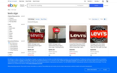 levis sign products for sale | eBay
