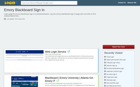 Emory Blackboard Sign In - Loginii.com