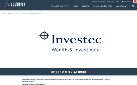 Investec Wealth & Investment | We Are Guernsey