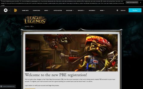 PBE Signup | League of Legends - PBE Signups are Closed
