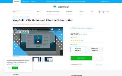 KeepSolid VPN Unlimited: Lifetime Subscription | StackSocial