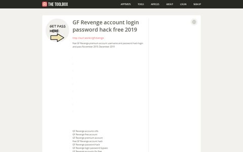 The Toolbox » GF Revenge account login password hack free ...