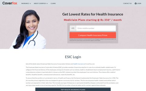 ESIC Login | Employees' State Insurance Login Process