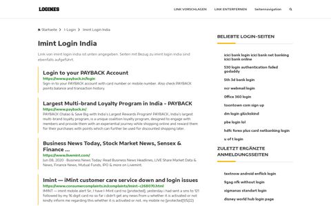 Imint Login India | Allgemeine Informationen zur Anmeldung