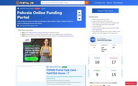 Fahcsia Online Funding Portal